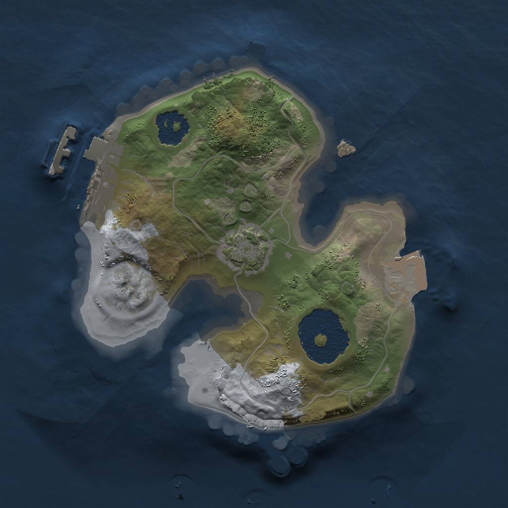 Rust Map: Procedural Map, Size: 1500, Seed: 2050026335, 3 Monuments