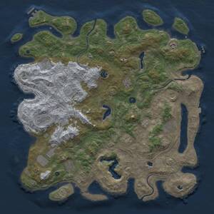 Thumbnail Rust Map: Procedural Map, Size: 4800, Seed: 618313682, 17 Monuments