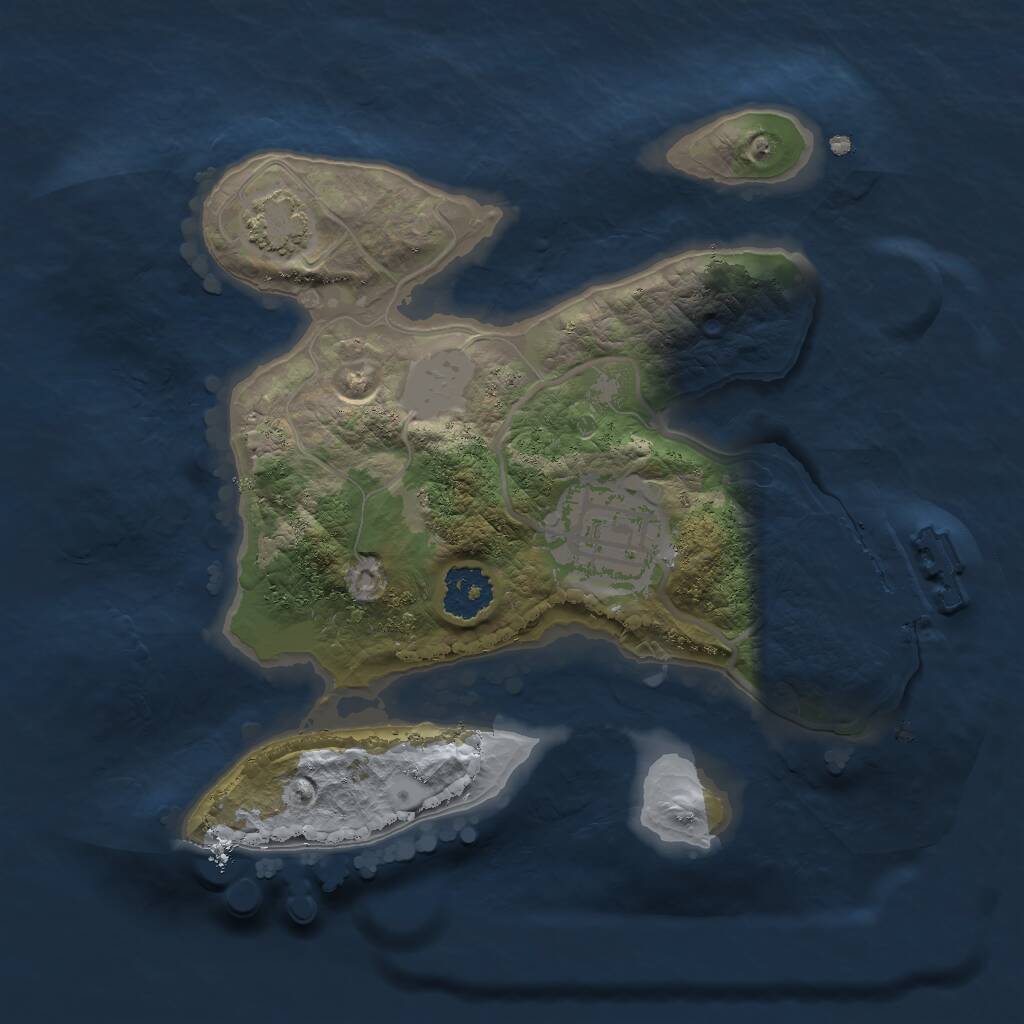 Rust Map: Procedural Map, Size: 2000, Seed: 973659030, 4 Monuments