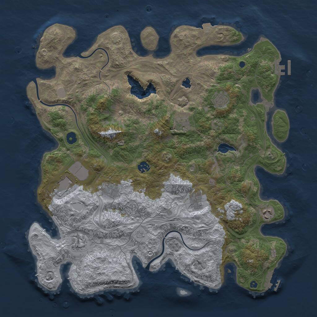 Rust Map: Procedural Map, Size: 4250, Seed: 1515963910, 15 Monuments