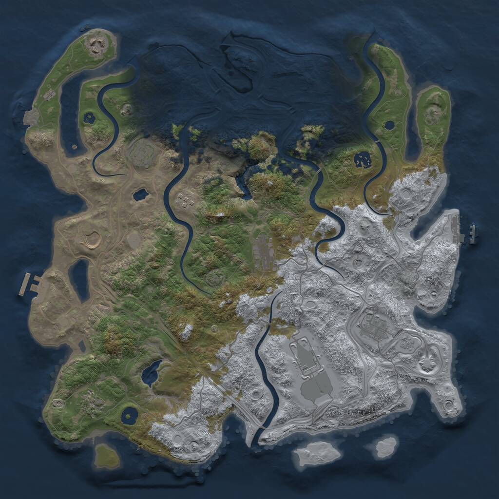Rust Map: Procedural Map, Size: 4250, Seed: 1761608607, 15 Monuments