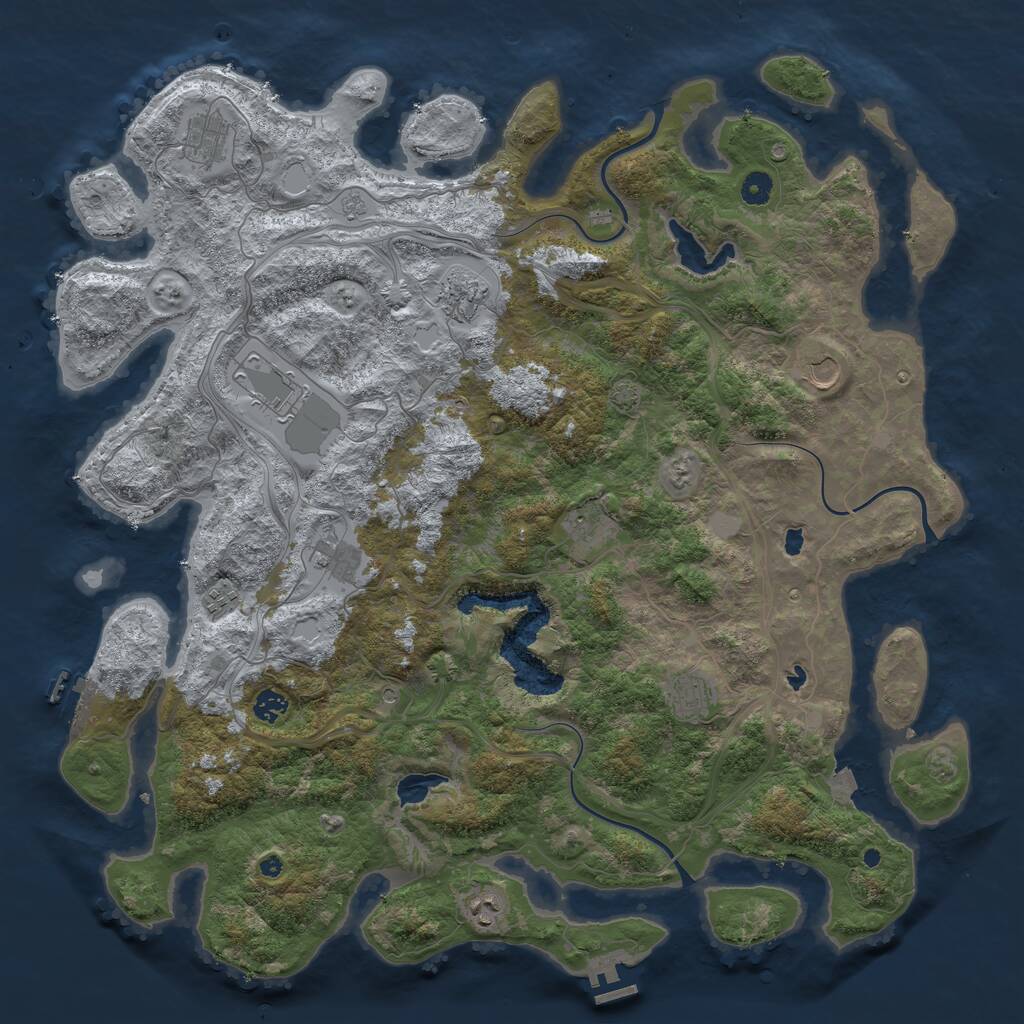 Rust Map: Procedural Map, Size: 4750, Seed: 2021879079, 16 Monuments