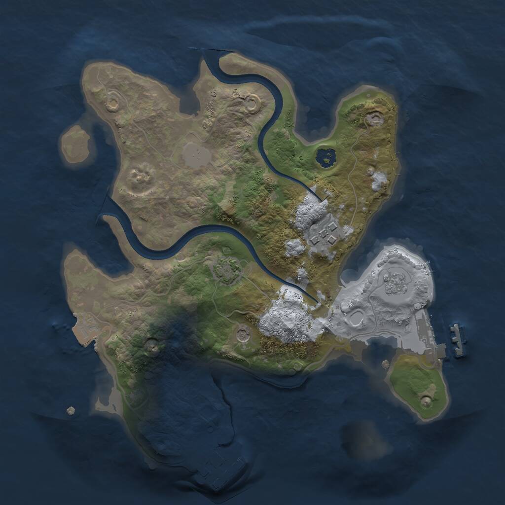 Rust Map: Procedural Map, Size: 2500, Seed: 456, 7 Monuments