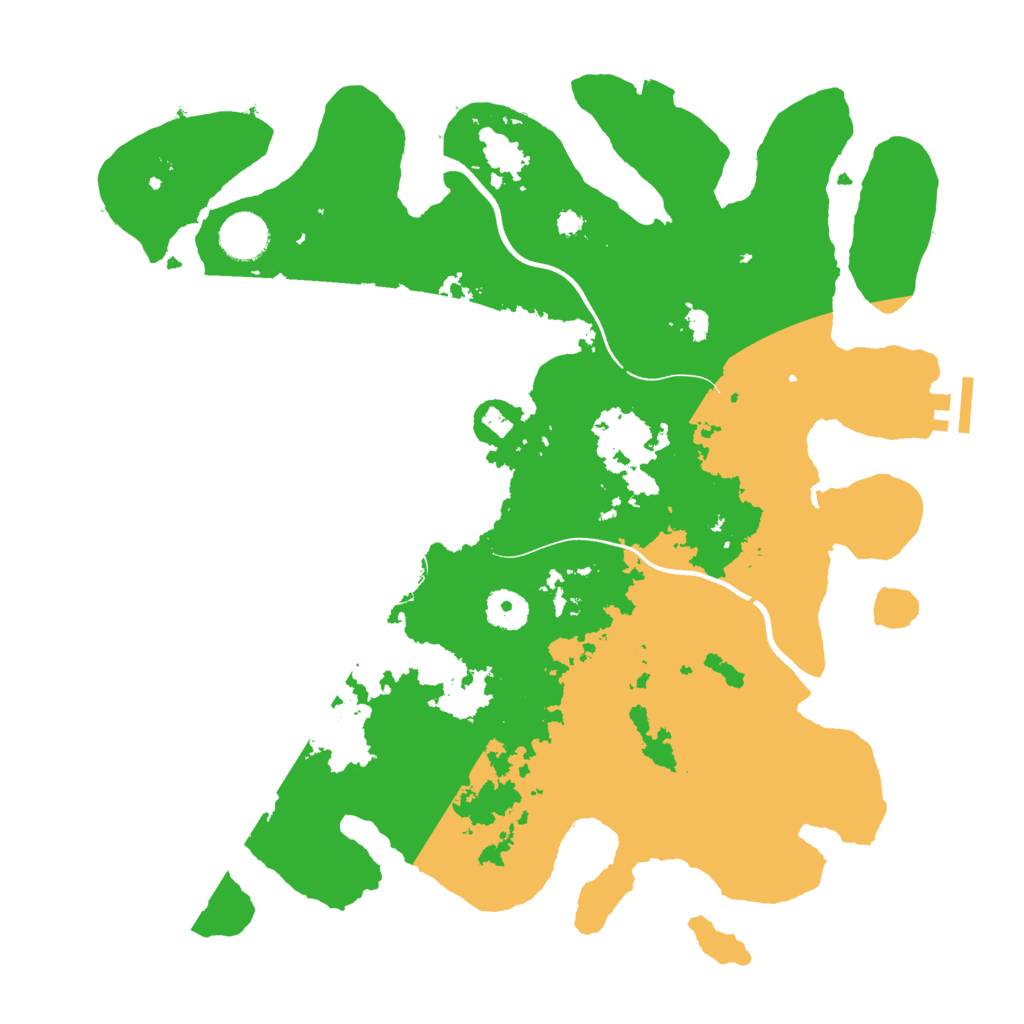 Biome Rust Map: Procedural Map, Size: 3700, Seed: 310960177