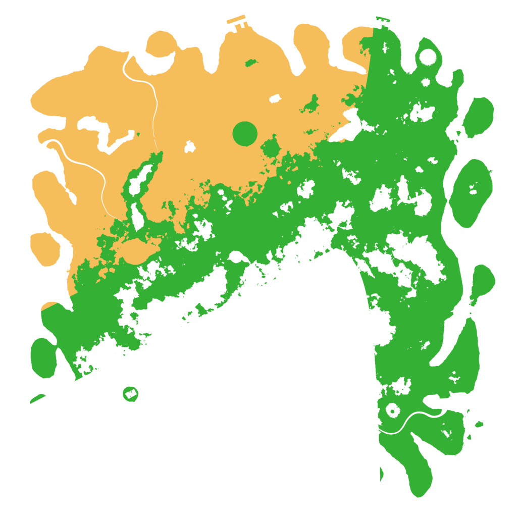 Biome Rust Map: Procedural Map, Size: 5500, Seed: 53530