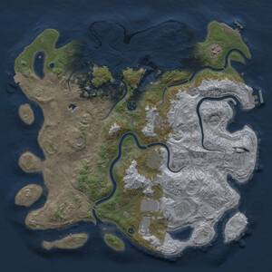 Thumbnail Rust Map: Procedural Map, Size: 4250, Seed: 1114686892, 16 Monuments