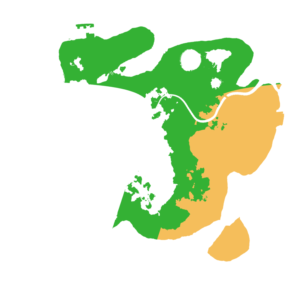 Biome Rust Map: Procedural Map, Size: 2600, Seed: 832979841