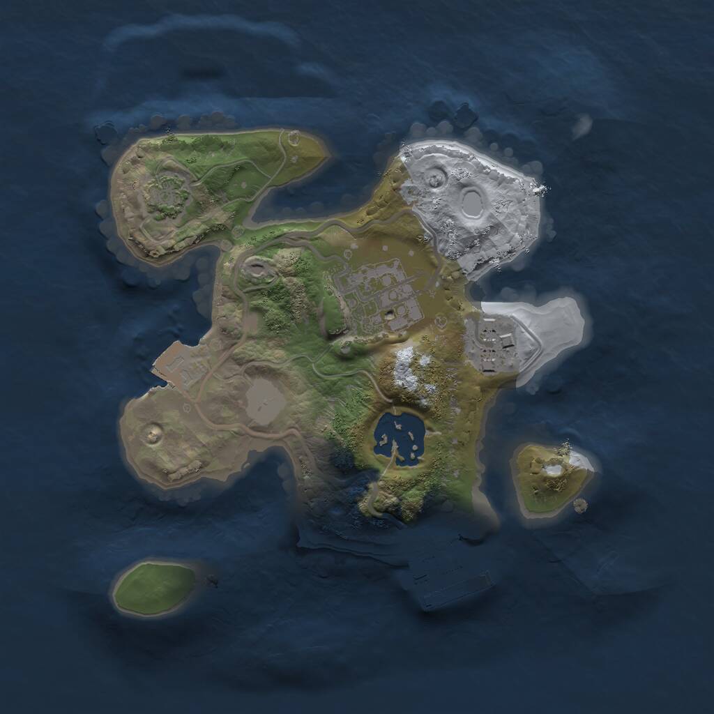 Rust Map: Procedural Map, Size: 2000, Seed: 979148605, 6 Monuments