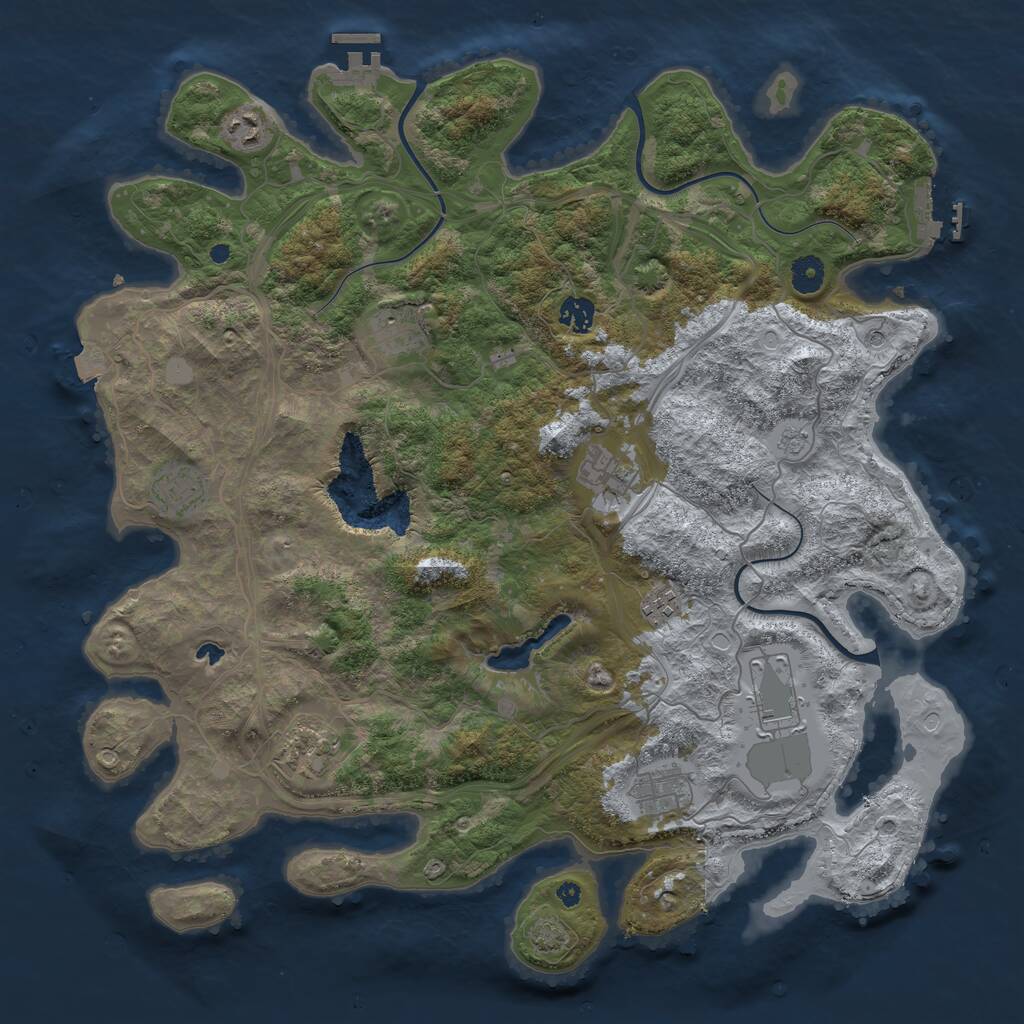 Rust Map: Procedural Map, Size: 4250, Seed: 292, 15 Monuments