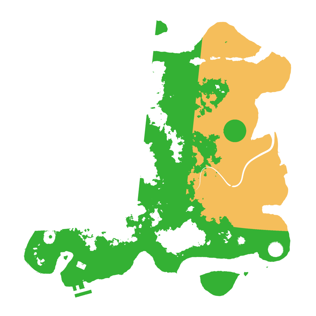 Biome Rust Map: Procedural Map, Size: 3700, Seed: 472498346