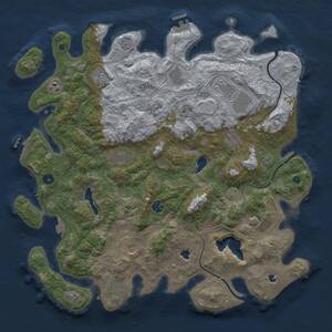 Thumbnail Rust Map: Procedural Map, Size: 4500, Seed: 10475564, 16 Monuments