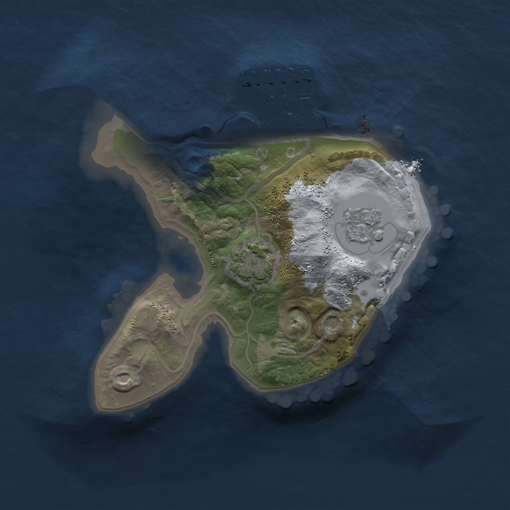 Rust Map: Procedural Map, Size: 1500, Seed: 498848508, 4 Monuments