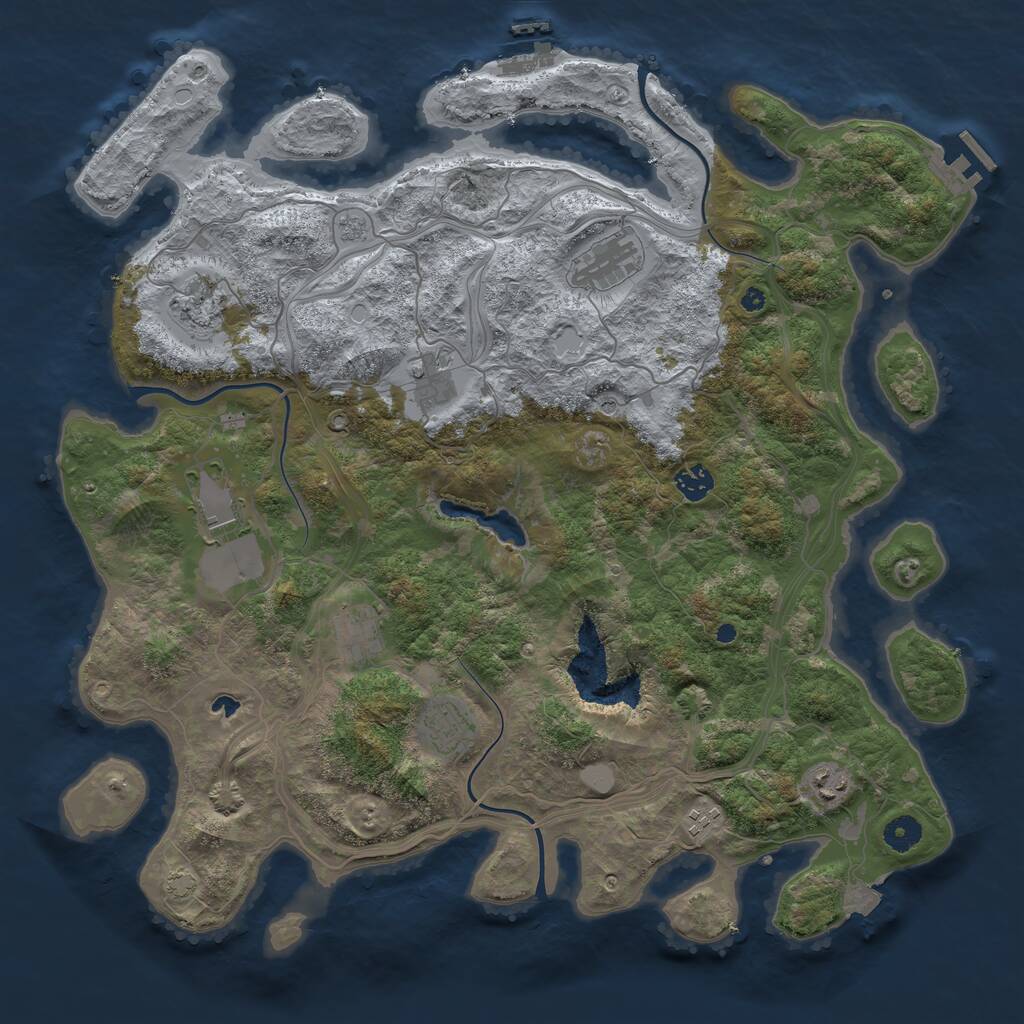 Rust Map: Procedural Map, Size: 4250, Seed: 573800778, 15 Monuments