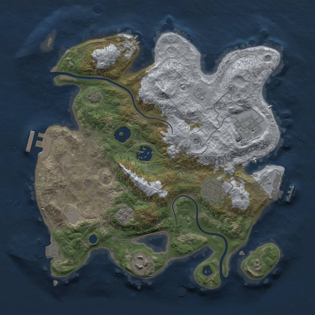 Rust Map: Procedural Map, Size: 3000, Seed: 9979, 11 Monuments