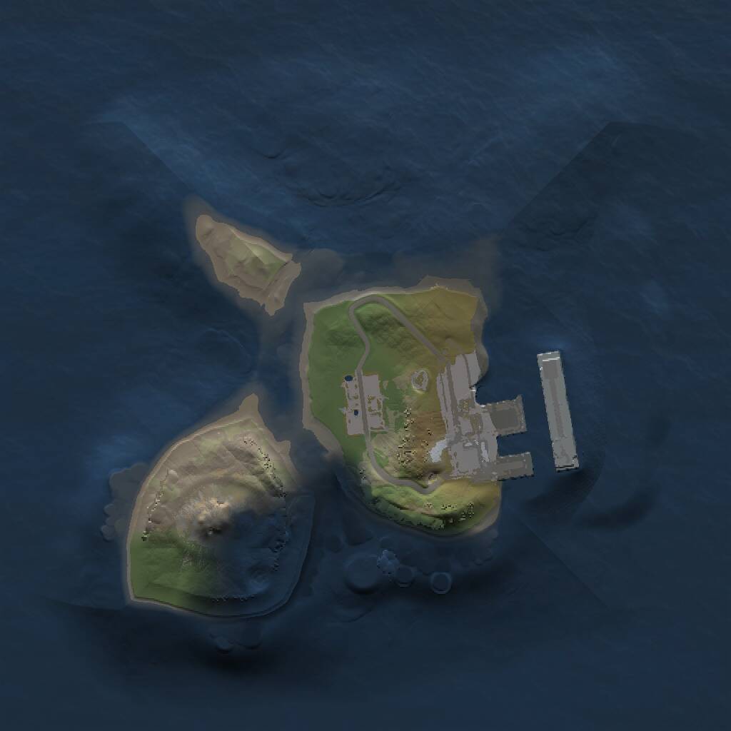 Rust Map: Procedural Map, Size: 1250, Seed: 70627995, 2 Monuments