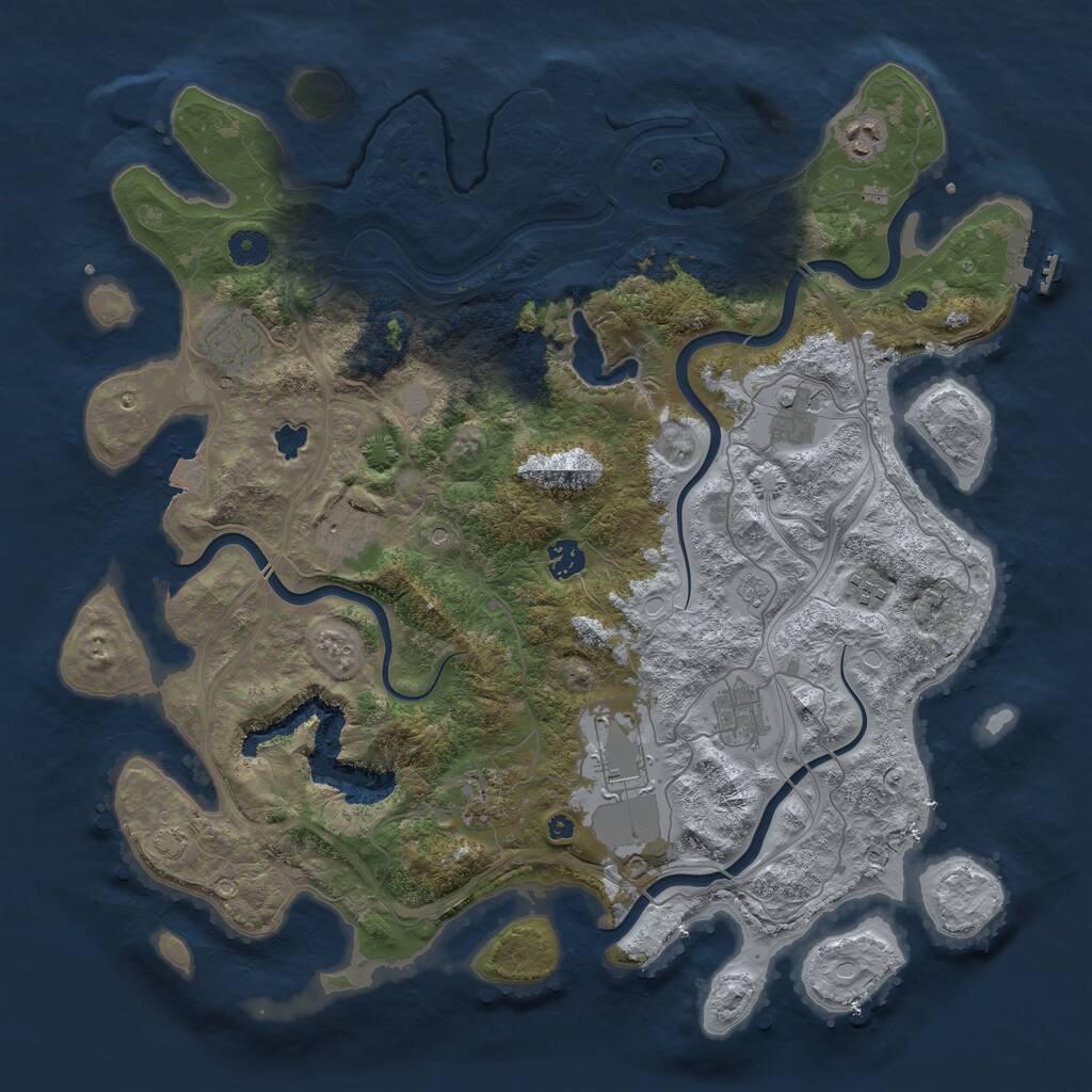 Rust Map: Procedural Map, Size: 4250, Seed: 1529888697, 15 Monuments