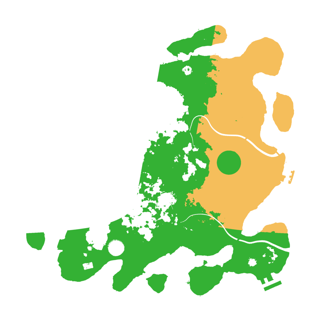 Biome Rust Map: Procedural Map, Size: 3500, Seed: 1500100710