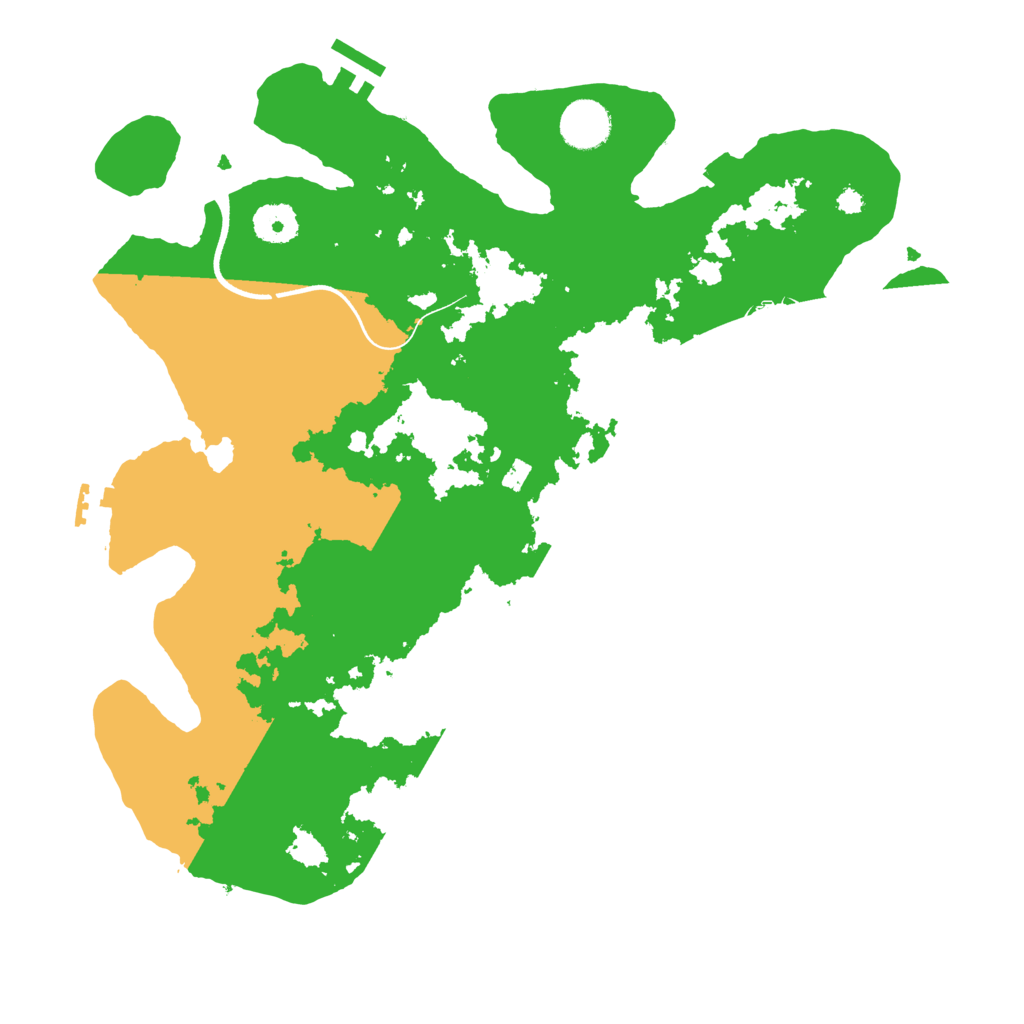 Biome Rust Map: Procedural Map, Size: 3600, Seed: 2045