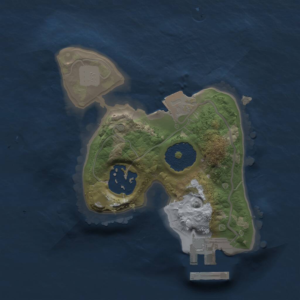 Rust Map: Procedural Map, Size: 1550, Seed: 343422, 3 Monuments