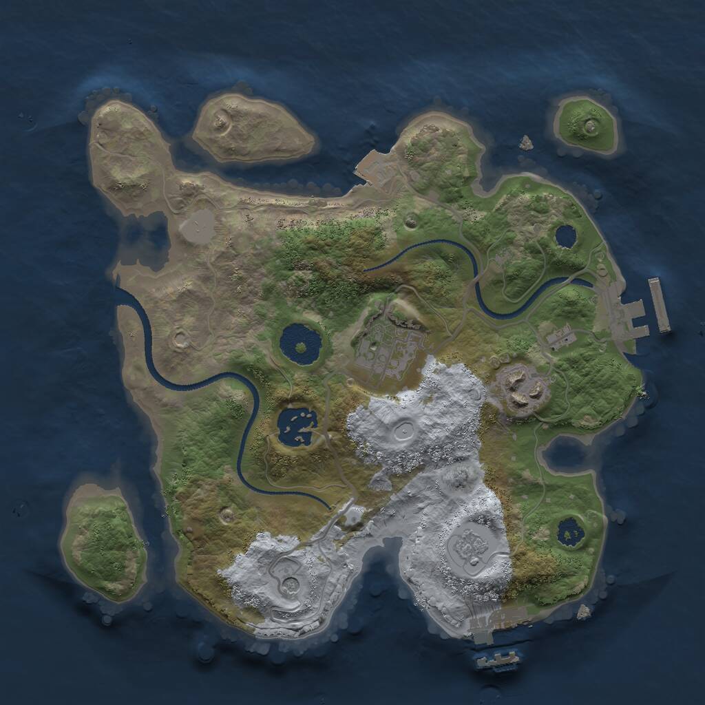 Rust Map: Procedural Map, Size: 2600, Seed: 8931467, 8 Monuments