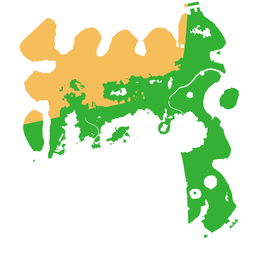 Biome Rust Map: Procedural Map, Size: 3500, Seed: 880805733