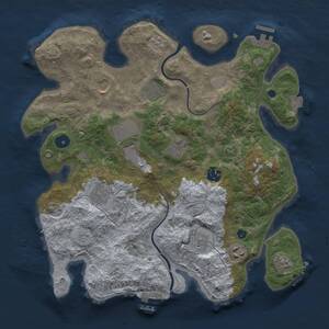 Thumbnail Rust Map: Procedural Map, Size: 3500, Seed: 439543, 15 Monuments