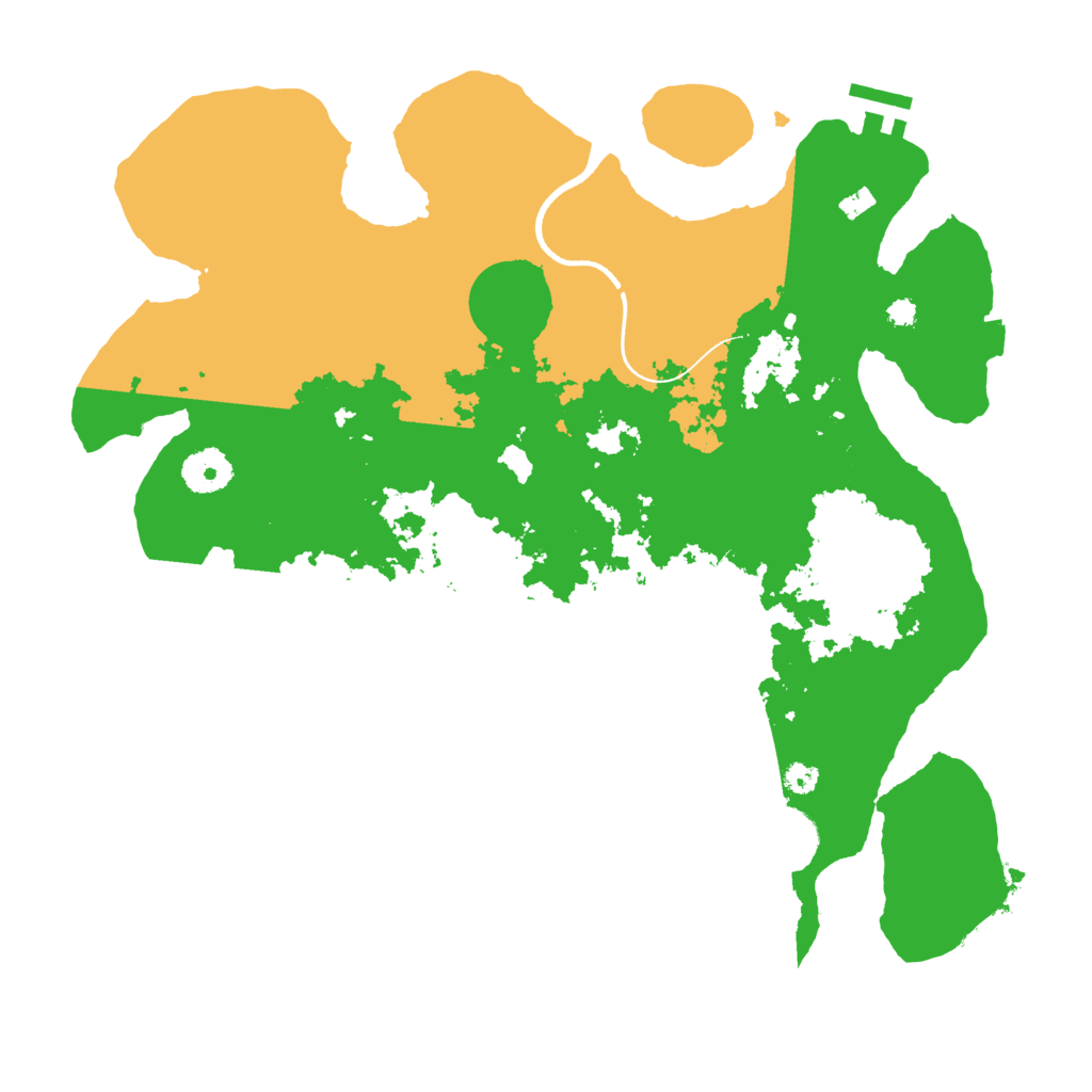 Biome Rust Map: Procedural Map, Size: 3500, Seed: 439543