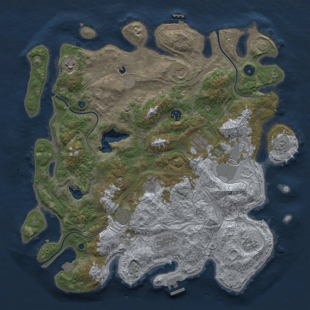Rust Map: Procedural Map, Size: 4250, Seed: 2686, 16 Monuments