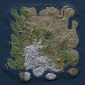 Thumbnail Rust Map: Procedural Map, Size: 3600, Seed: 656, 14 Monuments