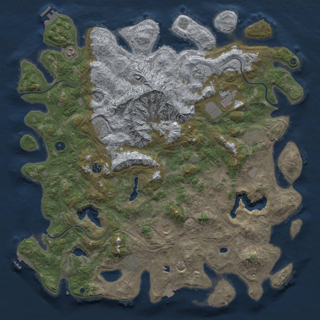 Rust Map: Procedural Map, Size: 5000, Seed: 472042632, 15 Monuments