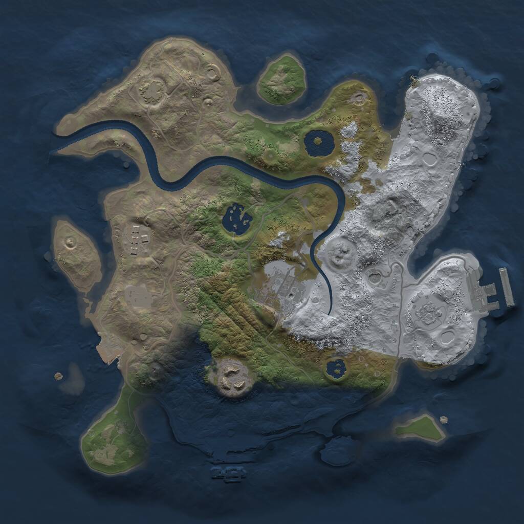 Rust Map: Procedural Map, Size: 2700, Seed: 5666, 10 Monuments