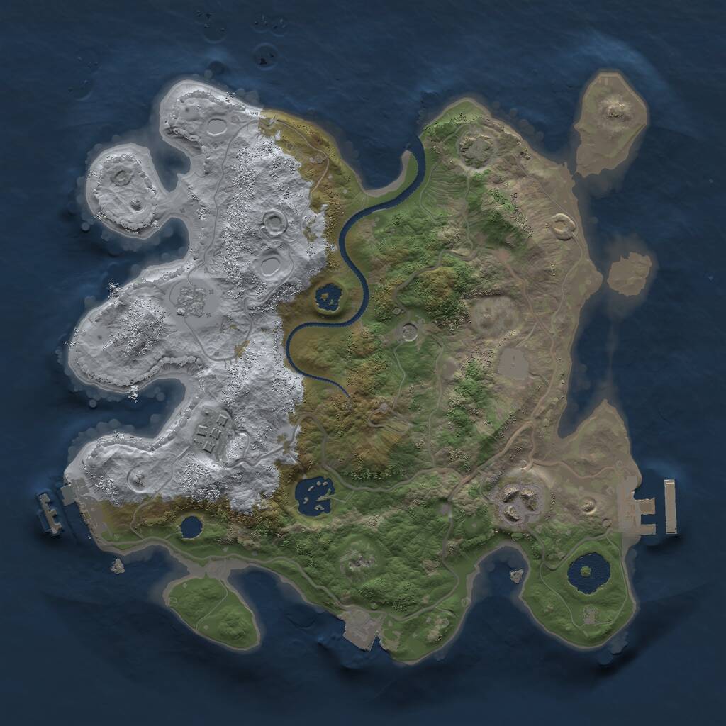 Rust Map: Procedural Map, Size: 2700, Seed: 864563123, 9 Monuments