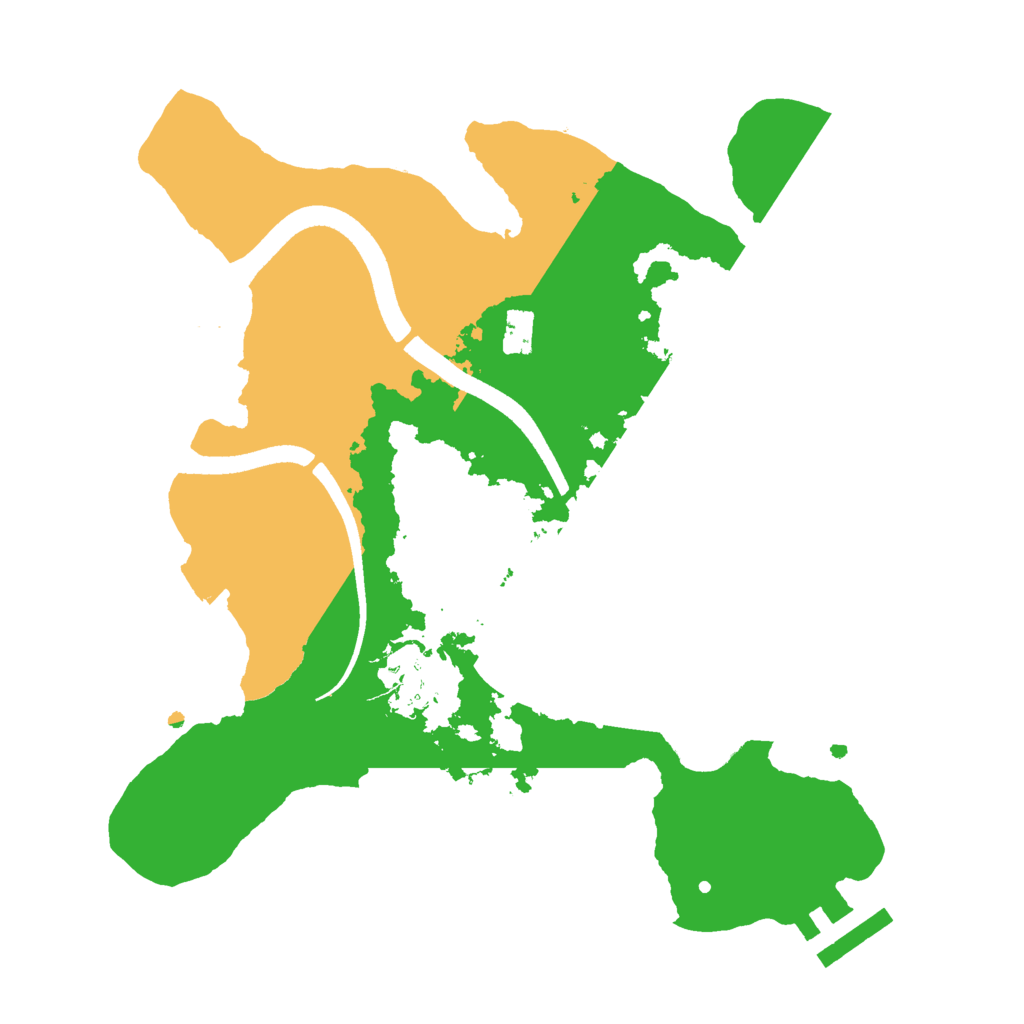 Biome Rust Map: Procedural Map, Size: 2500, Seed: 598673103