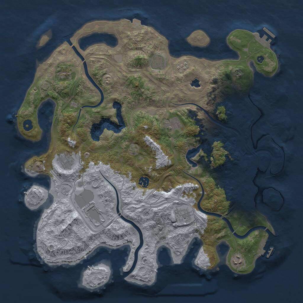 Rust Map: Procedural Map, Size: 4250, Seed: 85447948, 15 Monuments