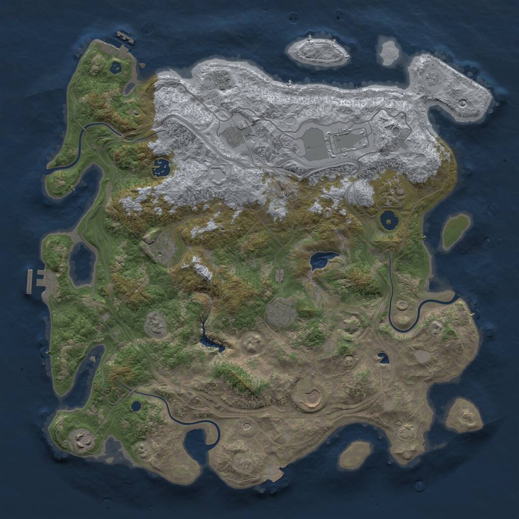 Rust Map: Procedural Map, Size: 4250, Seed: 17244465, 15 Monuments
