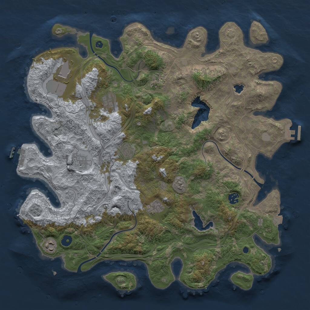 Rust Map: Procedural Map, Size: 4250, Seed: 975457952, 15 Monuments