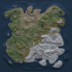 Thumbnail Rust Map: Procedural Map, Size: 3800, Seed: 653, 15 Monuments