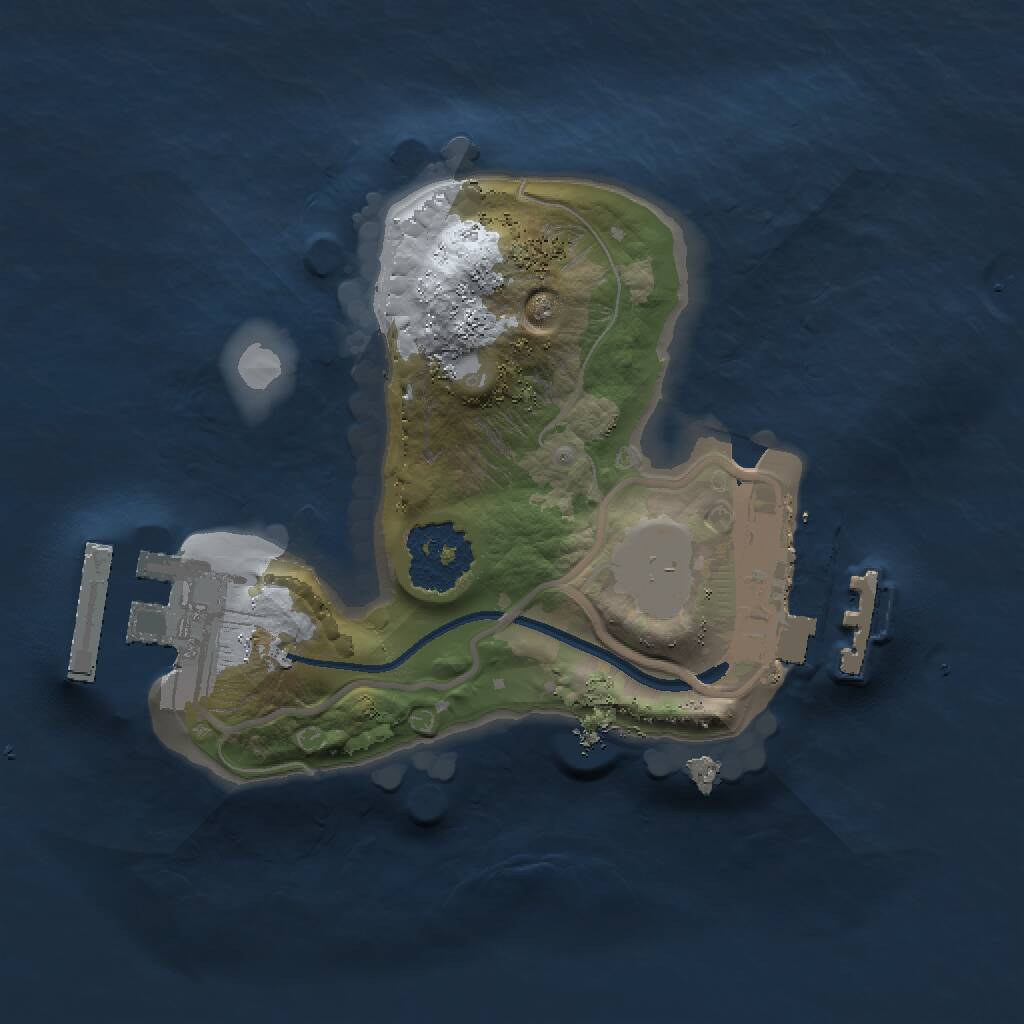 Rust Map: Procedural Map, Size: 1500, Seed: 2293630, 3 Monuments