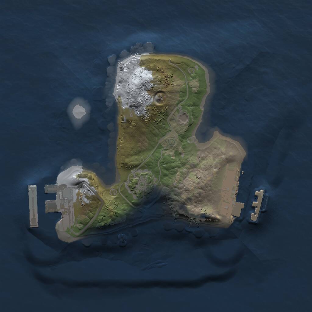 Rust Map: Procedural Map, Size: 1500, Seed: 2293630, 4 Monuments