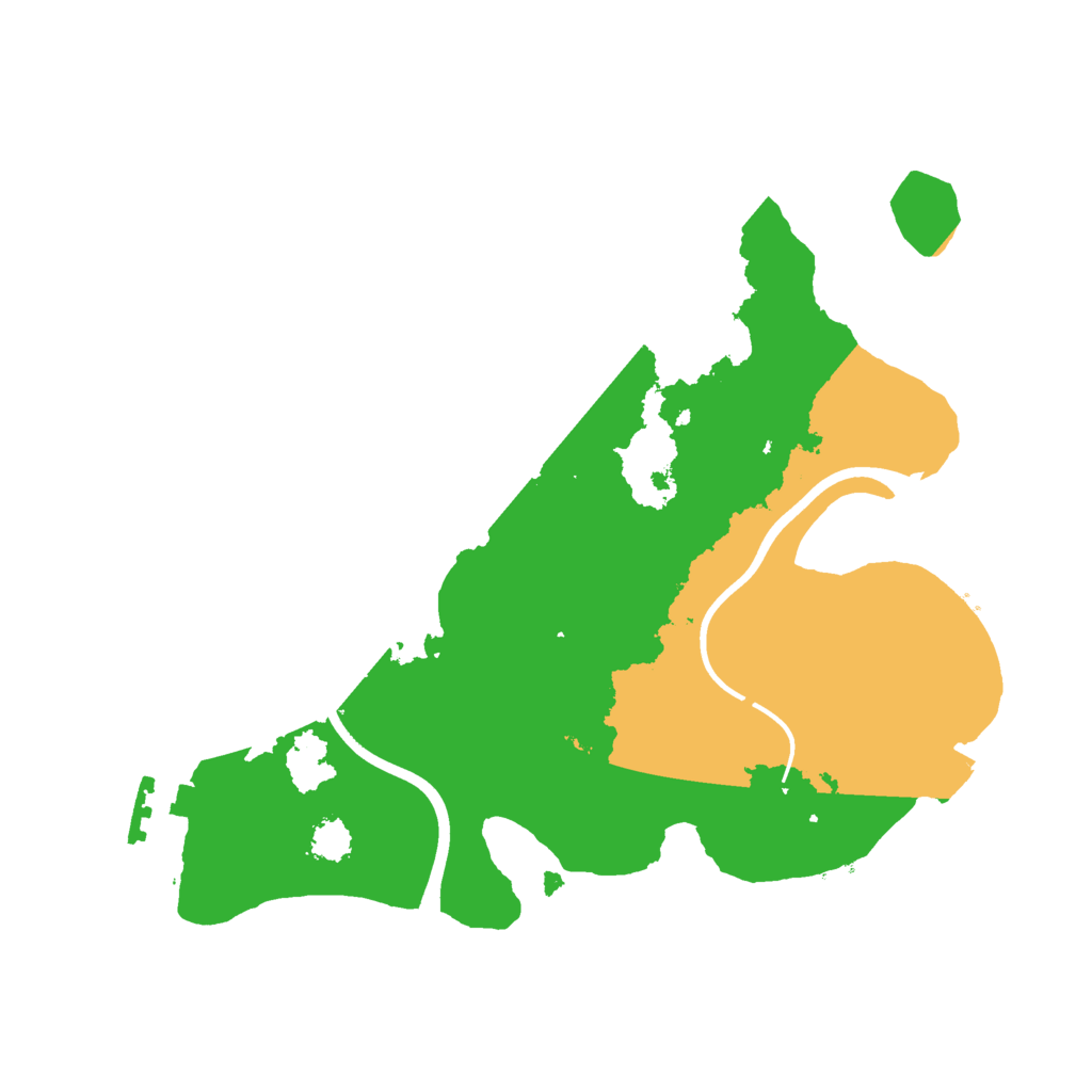 Biome Rust Map: Procedural Map, Size: 2400, Seed: 79078960