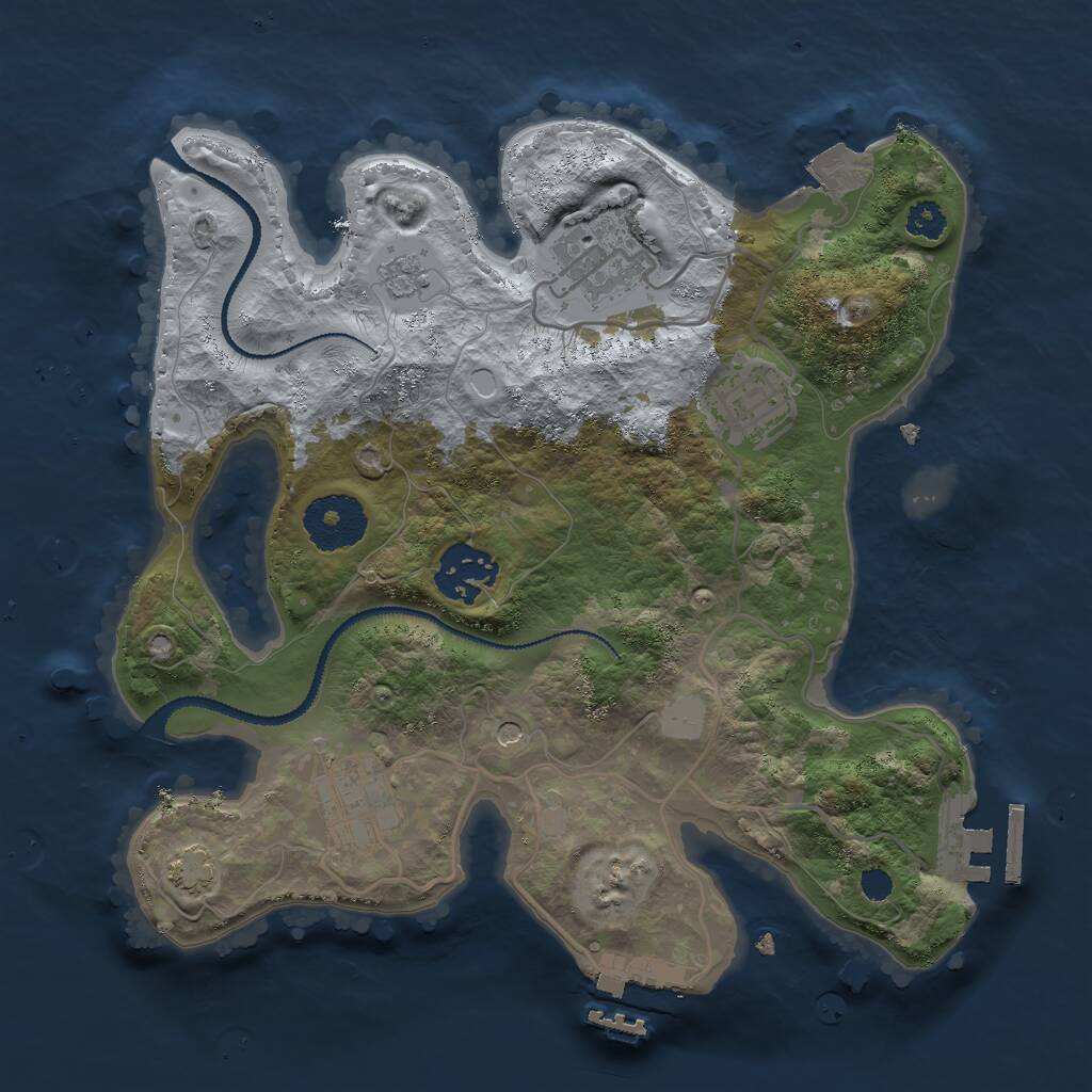 Rust Map: Procedural Map, Size: 2781, Seed: 6438009, 10 Monuments