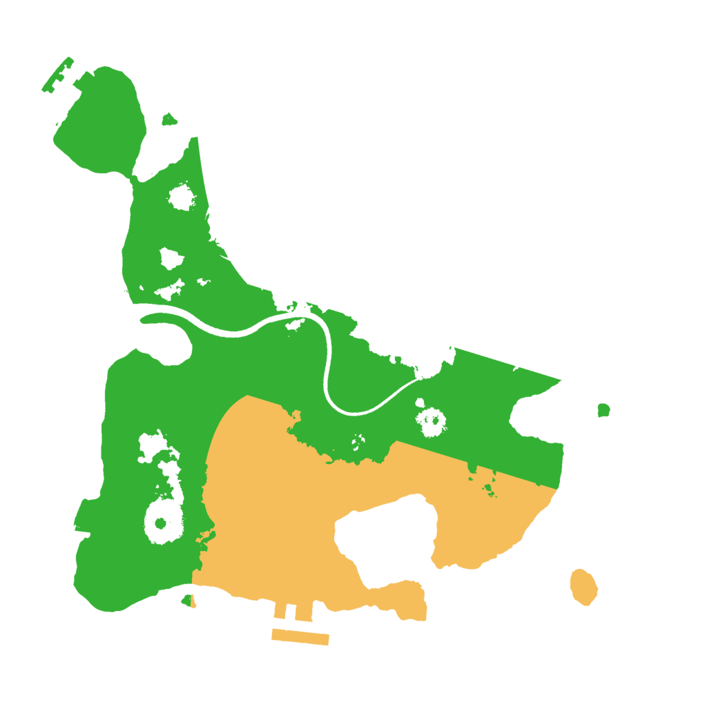 Biome Rust Map: Procedural Map, Size: 2500, Seed: 1627984694