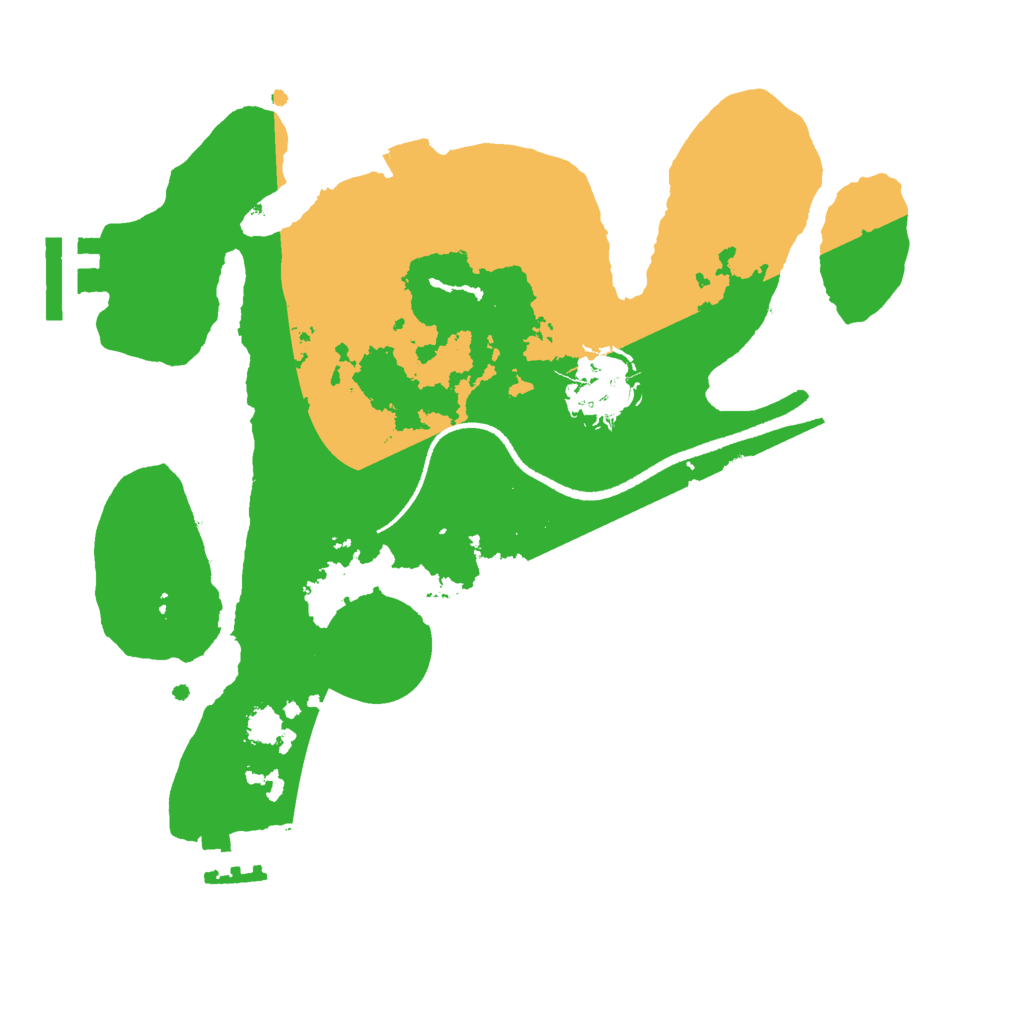 Biome Rust Map: Procedural Map, Size: 2500, Seed: 1096053101