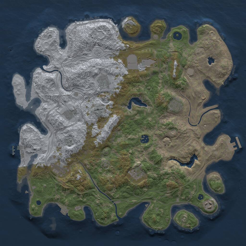 Rust Map: Procedural Map, Size: 4250, Seed: 459790076, 15 Monuments