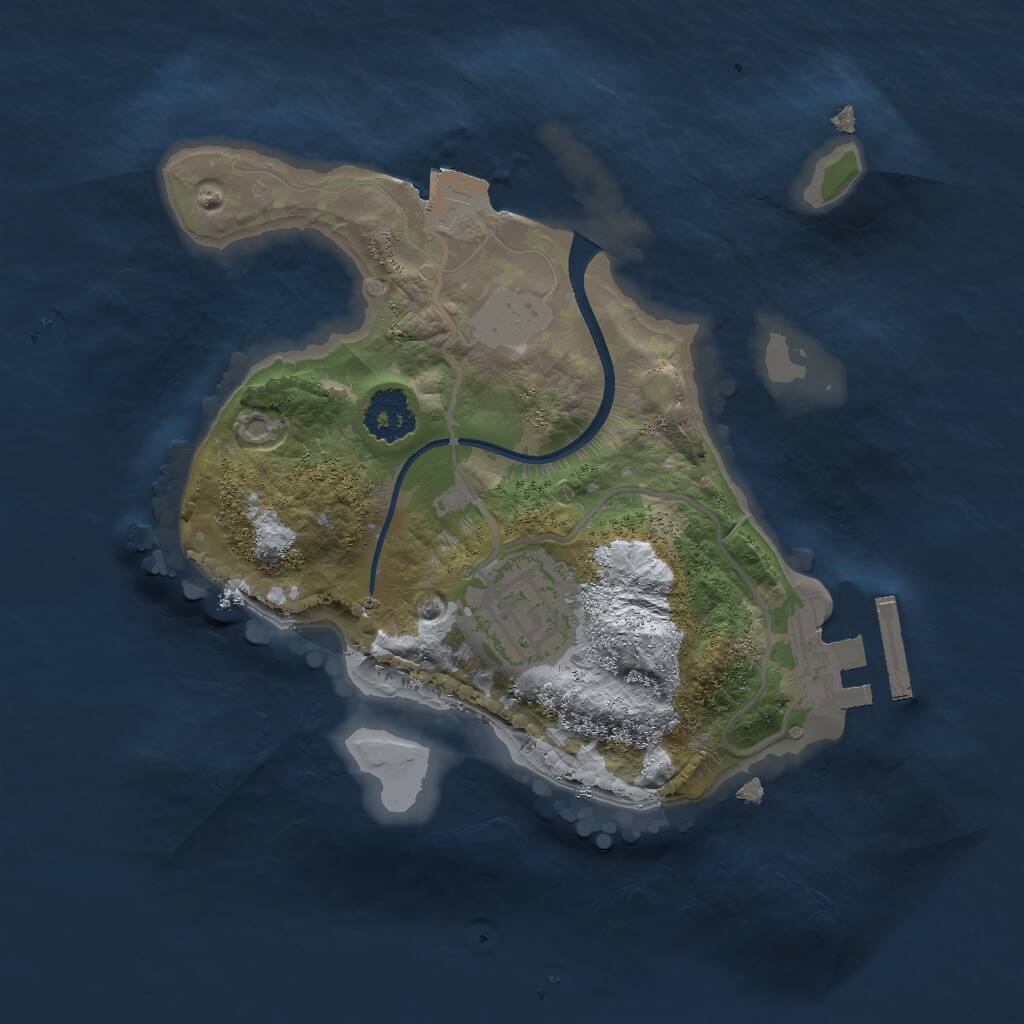 Rust Map: Procedural Map, Size: 2000, Seed: 708806041, 3 Monuments