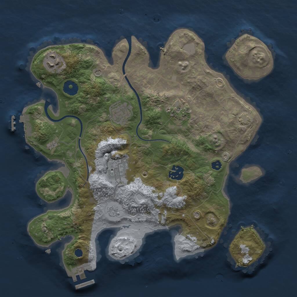 Rust Map: Procedural Map, Size: 3000, Seed: 89217, 11 Monuments