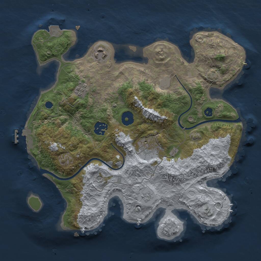 Rust Map: Procedural Map, Size: 2920, Seed: 50000, 9 Monuments