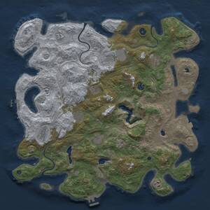 Thumbnail Rust Map: Procedural Map, Size: 4500, Seed: 508741091, 16 Monuments