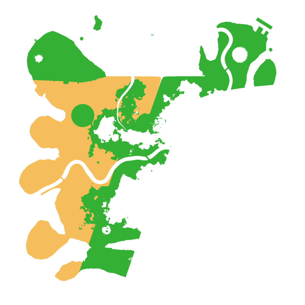 Biome Rust Map: Procedural Map, Size: 3500, Seed: 321457243