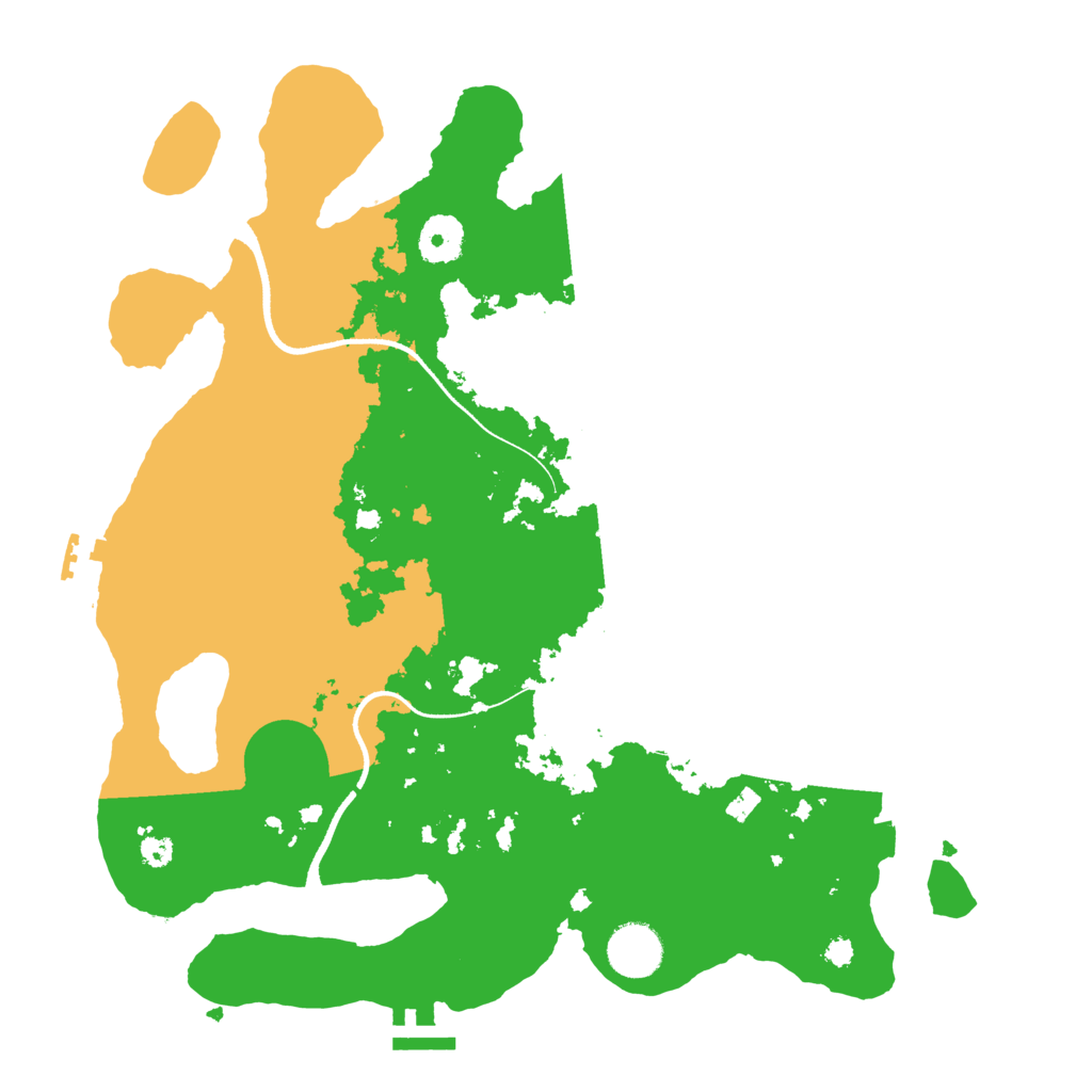 Biome Rust Map: Procedural Map, Size: 3500, Seed: 20250122